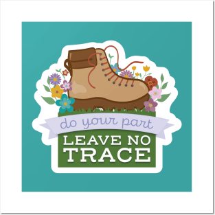 Leave no Trace Hiking Boot Posters and Art